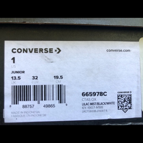 NEW Converse Little Girls All Star Glitter sneaker - Picture 15 of 16